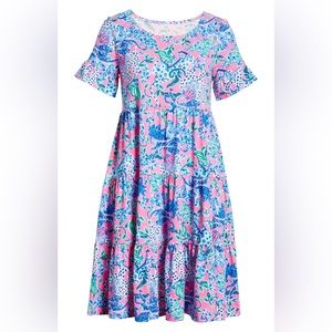 Lilly Pulitzer Jodee Swing Dress - Plumeria Pink Untamed Hearts - Size XS
